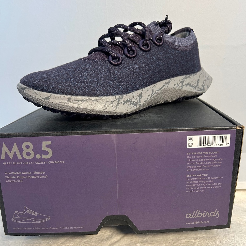 NWB Allbirds Wool Dasher Mizzle | Thunder Purple | Mens 8.5 Womens 10